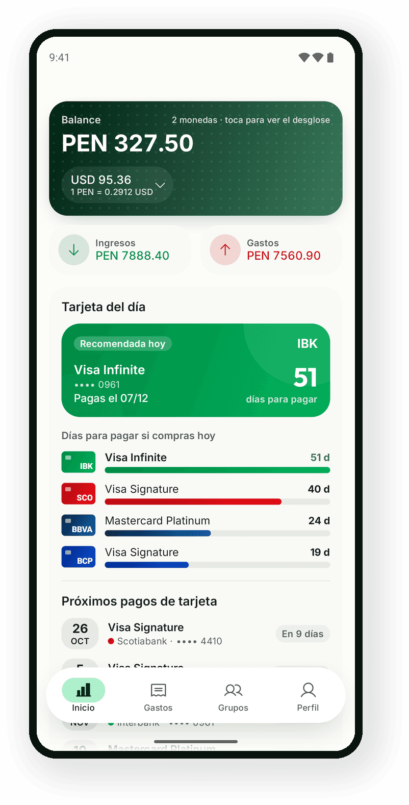 Tu balance por moneda: Sin convertir monedas y con la tarjeta ideal para comprar hoy.